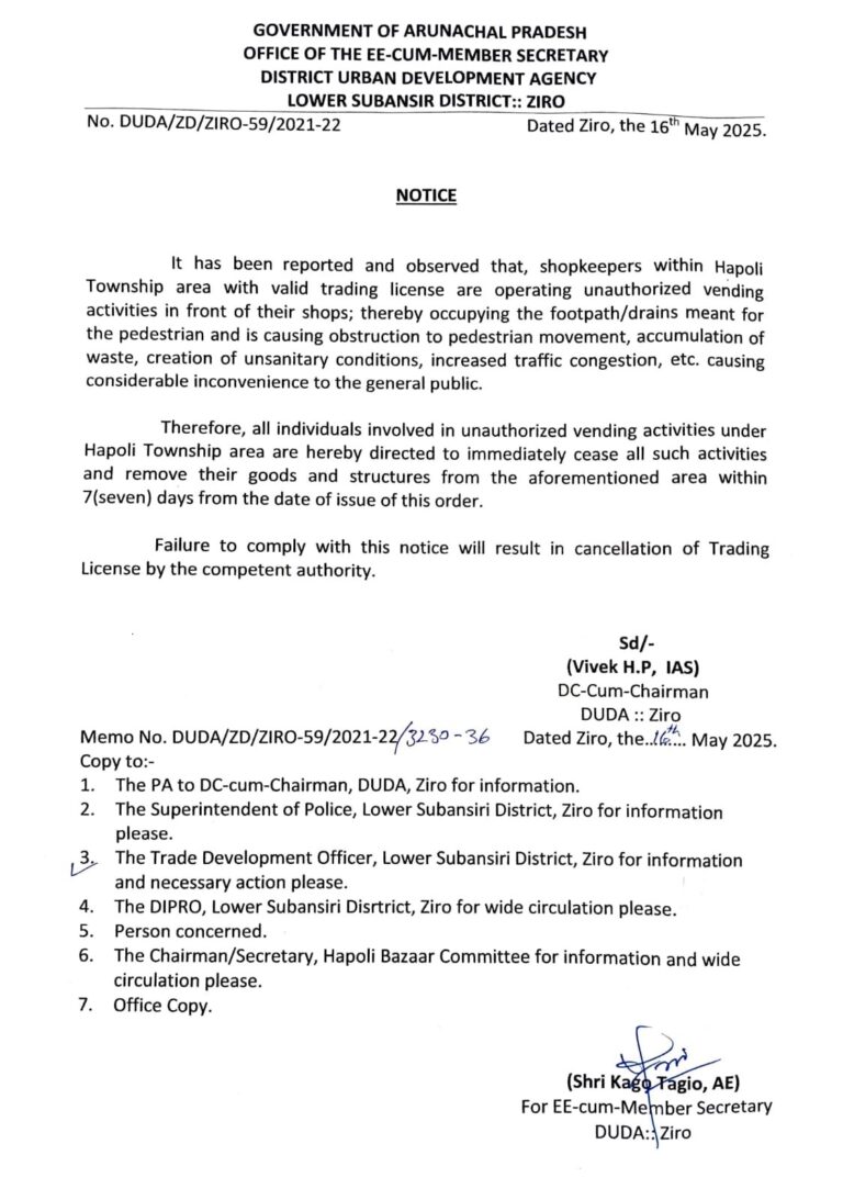 Hapoli Authorities Crack Down on Unauthorized Vending: Shopkeepers Given 7-Day Ultimatum